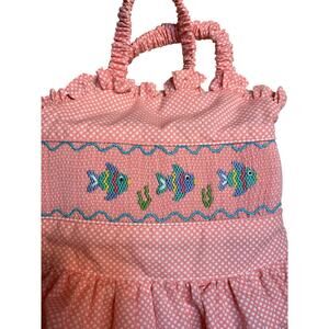 Velani Classics Smocked Fish Bodysuit size 9 months EUC